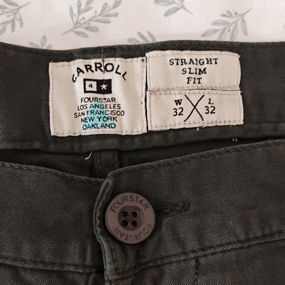 Fourstar Clothing Carroll Straight Slim Fit Pants